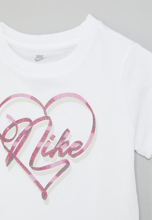 Nike - Nike swoosh on pointe graphic tee - white