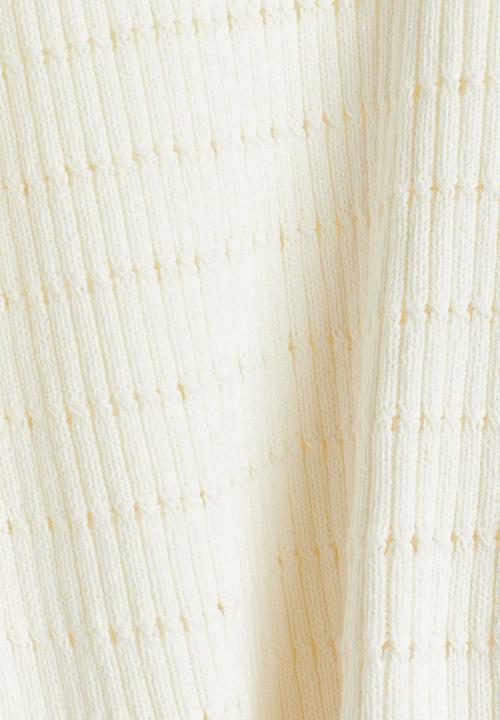 H&M - Hole-patterned jumper - cream 
