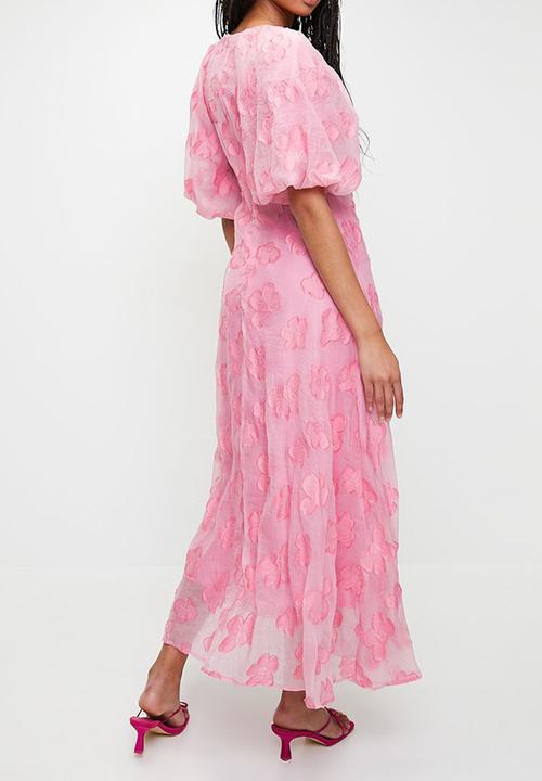MILLA - Volume sleeve statement maxi dress - pink