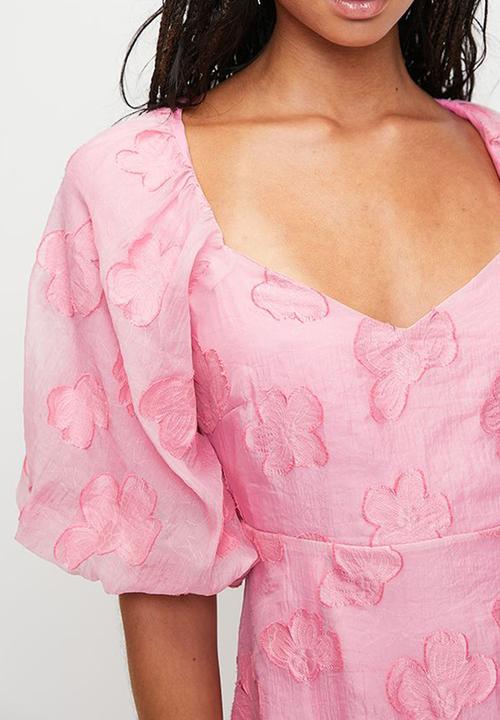 MILLA - Volume sleeve statement maxi dress - pink