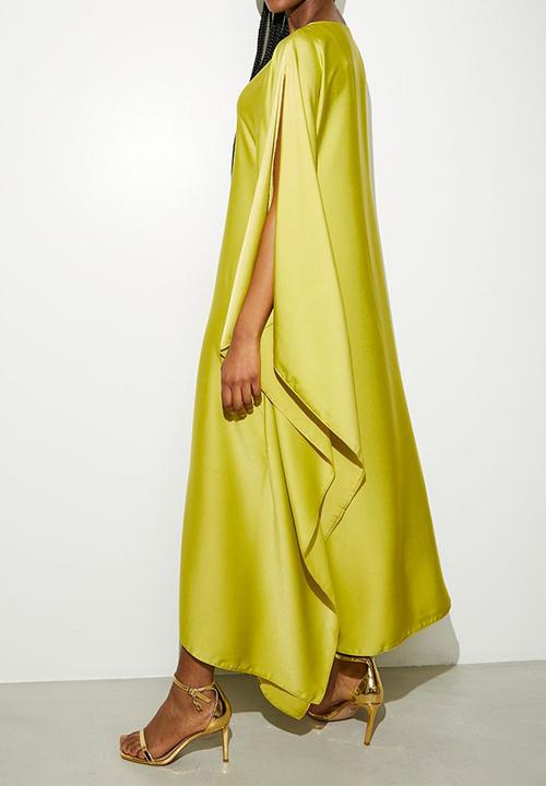 VELVET - Slash Neck Kaftan Dress - Green