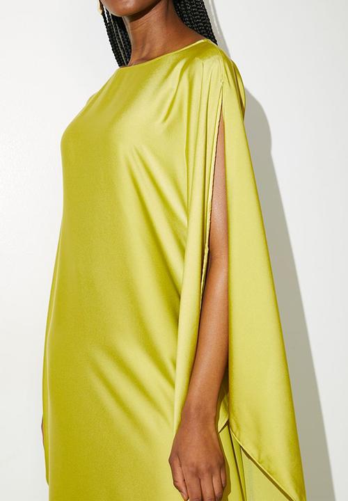 VELVET - Slash Neck Kaftan Dress - Green
