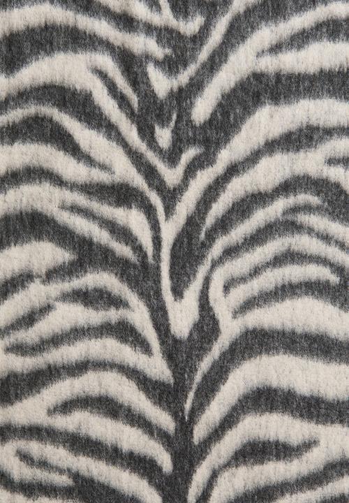 H&M - Patterned wool-blend blanket - light beige/zebra print