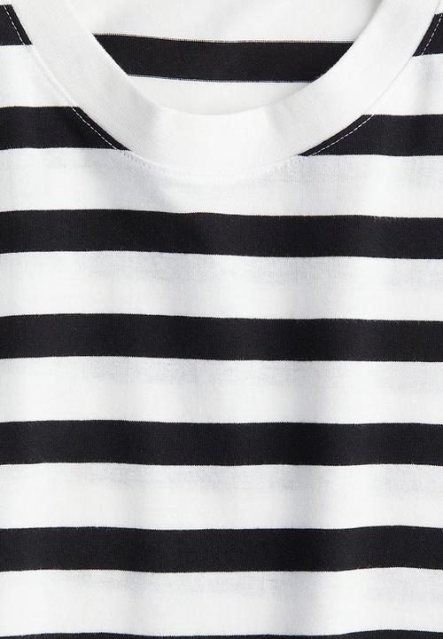 H&M - T-shirt - white & black striped