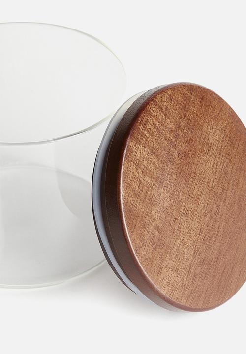 H&M - Small lidded glass jar - transparent