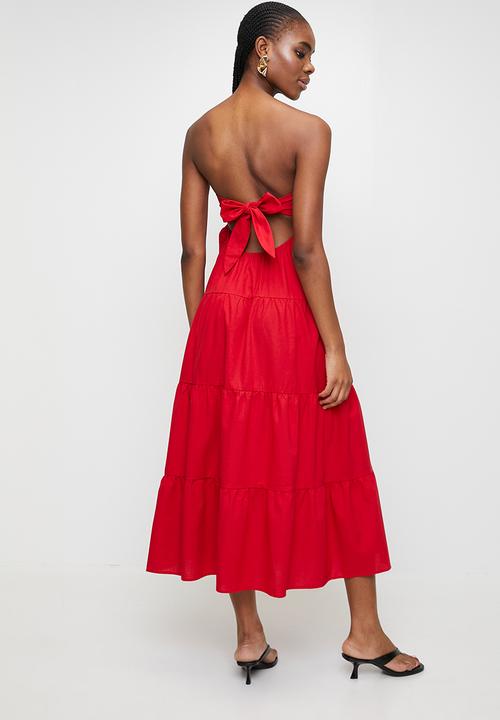 MILLA - Tiered maxi dress - red