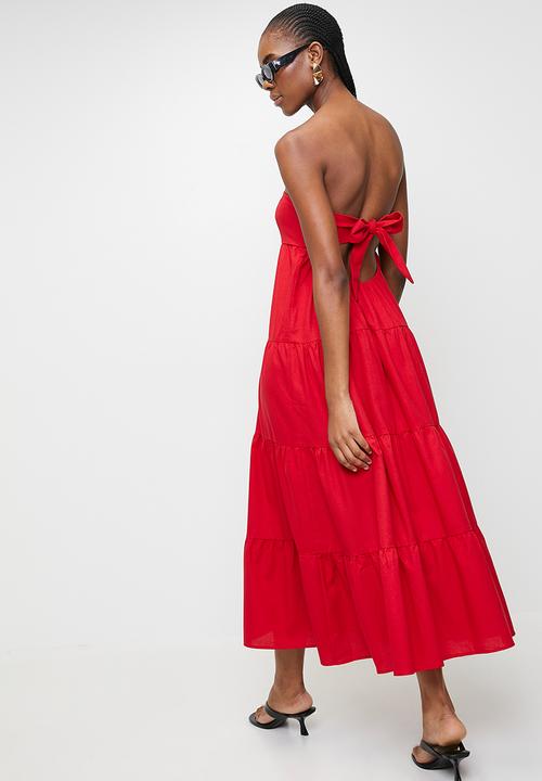 MILLA - Tiered maxi dress - red