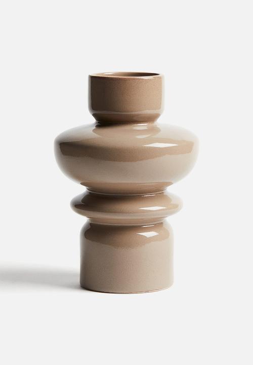 H&M - Tiered stoneware vase - beige