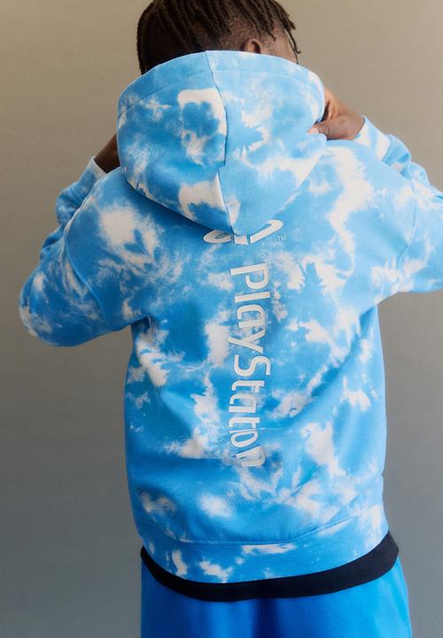 H&M - Printed hoodie - blue playstation
