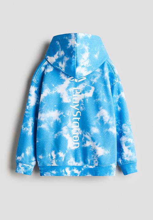 H&M - Printed hoodie - blue playstation