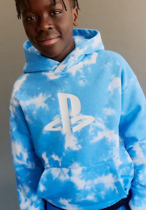 H&M - Printed hoodie - blue playstation