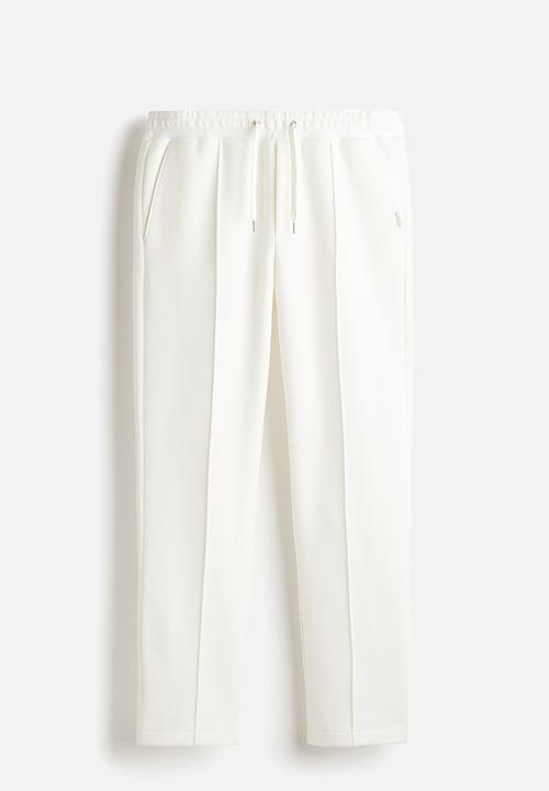 H&M - Regular fit tailored joggers - white