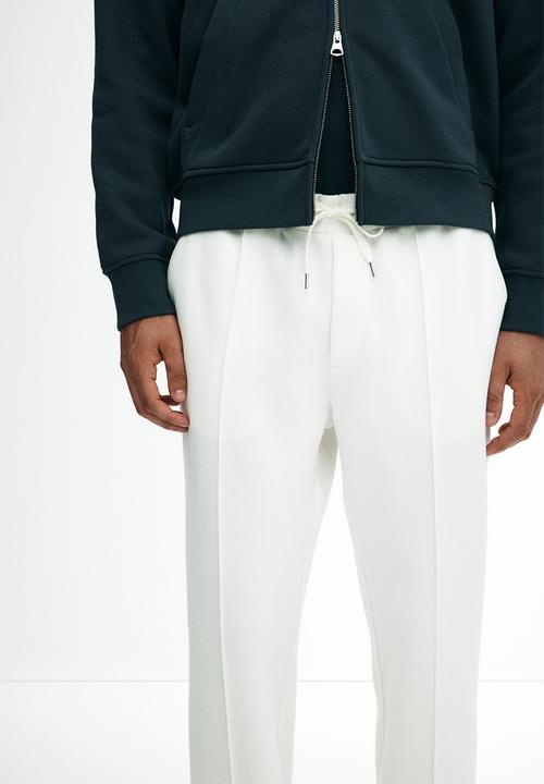 H&M - Regular fit tailored joggers - white