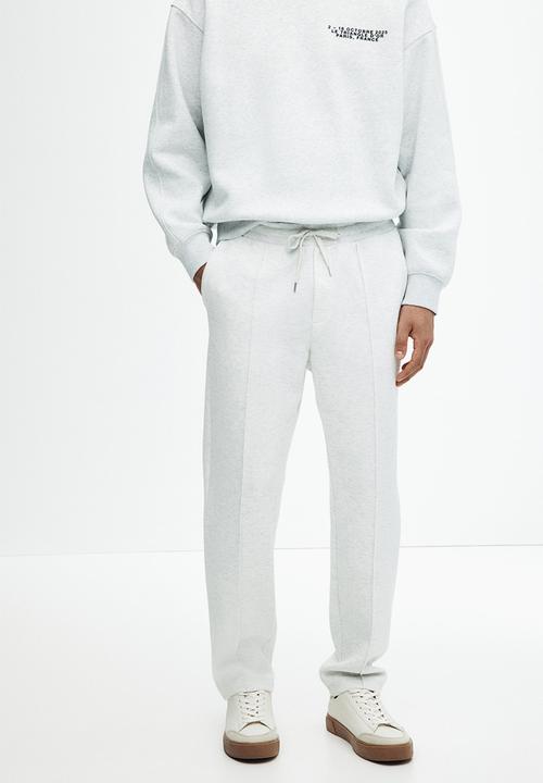 H&M - Regular fit tailored joggers - light grey marl 