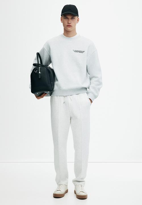 H&M - Regular fit tailored joggers - light grey marl 