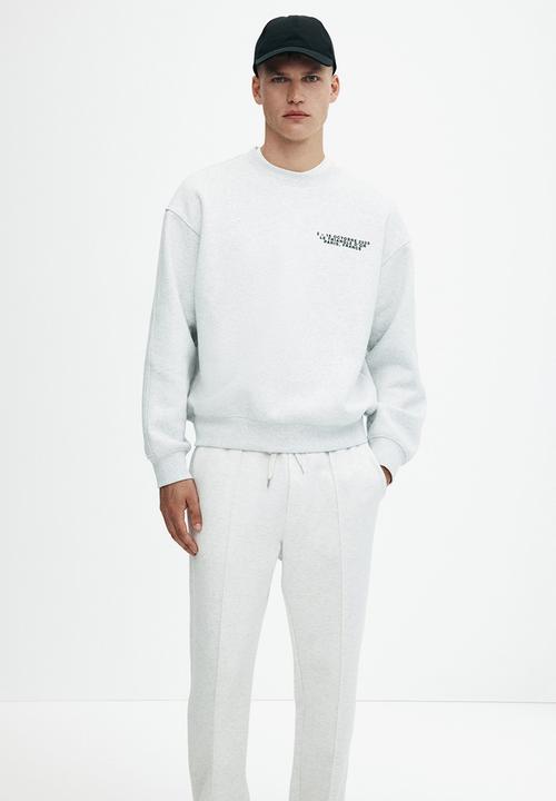H&M - Regular fit tailored joggers - light grey marl 