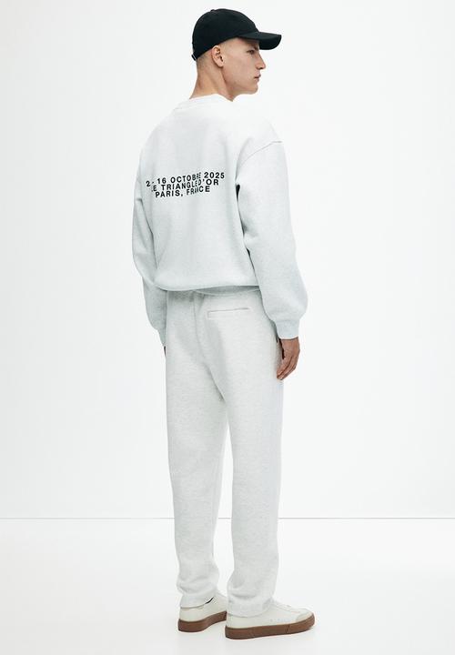 H&M - Regular fit tailored joggers - light grey marl 