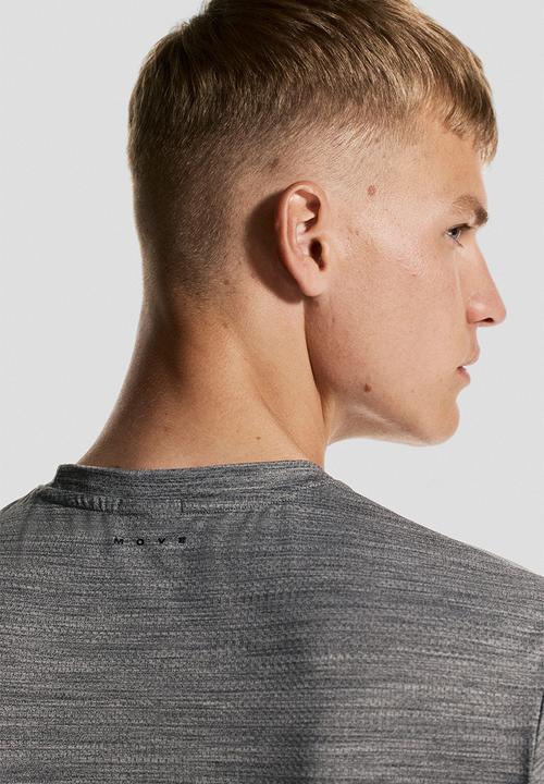 H&M - Muscle fit sports top with drymove™ - dark grey marl 