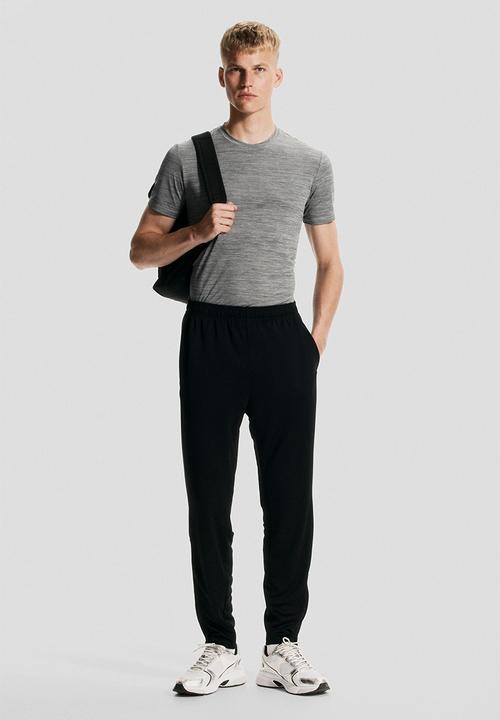 Muscle fit sports top with drymove™ - dark grey marl