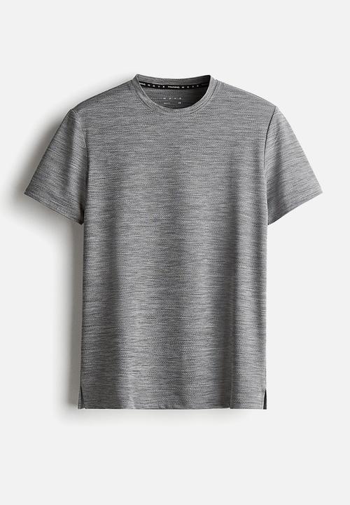 H&M - Muscle fit sports top with drymove™ - dark grey marl 