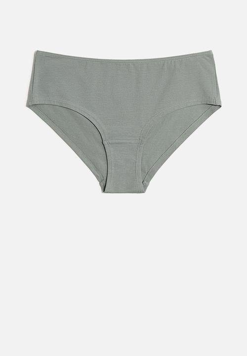 H&M - 10 Pack cotton hipster briefs - grey/dusty green