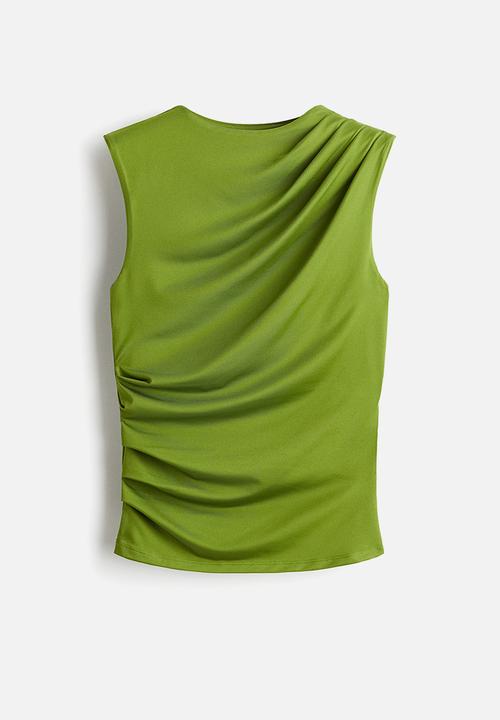 H&M - Draped vest top - green