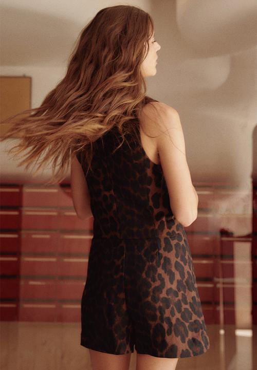 H&M - Wrap skort - brown/leopard print