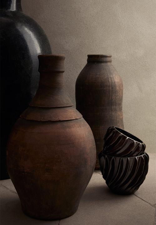 H&M - Large stoneware plant pot - dark brown