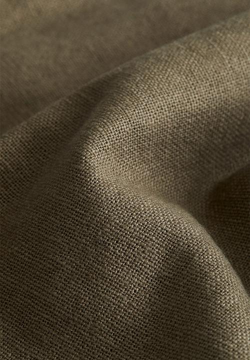 H&M - Linen-blend cushion cover -  khaki green