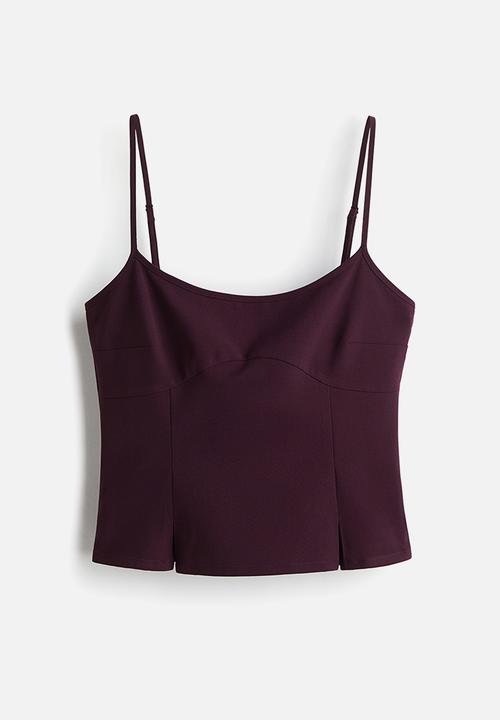H&M - Strappy top - burgundy