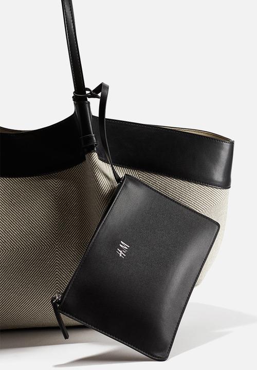 H&M - Shopper with pouch -  light beige 
