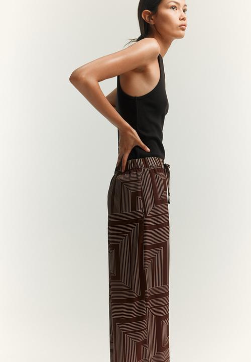 H&M - Wide trousers - brown patterned