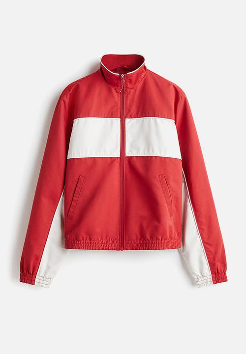 H&M - Track jacket -red colour block