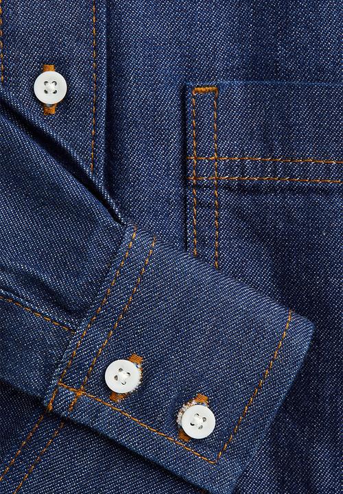H&M - Denim shirt - dark denim blue