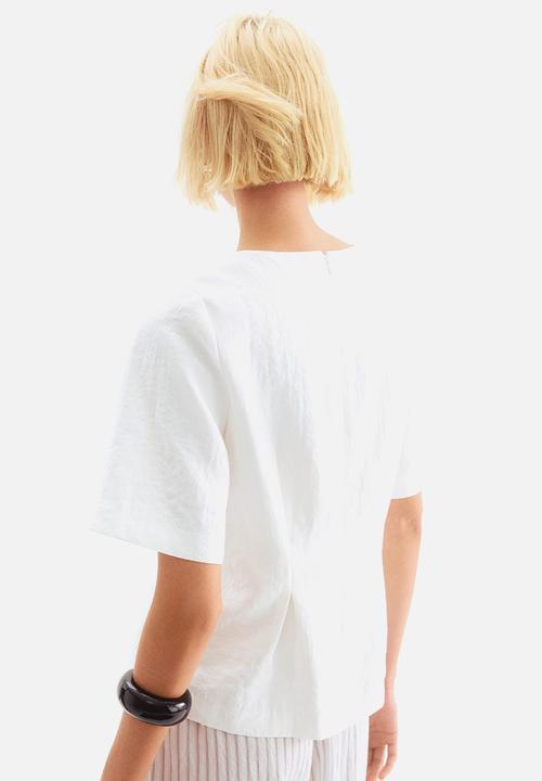 H&M - Waisted blouse - white