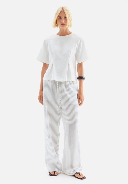 H&M - Waisted blouse - white