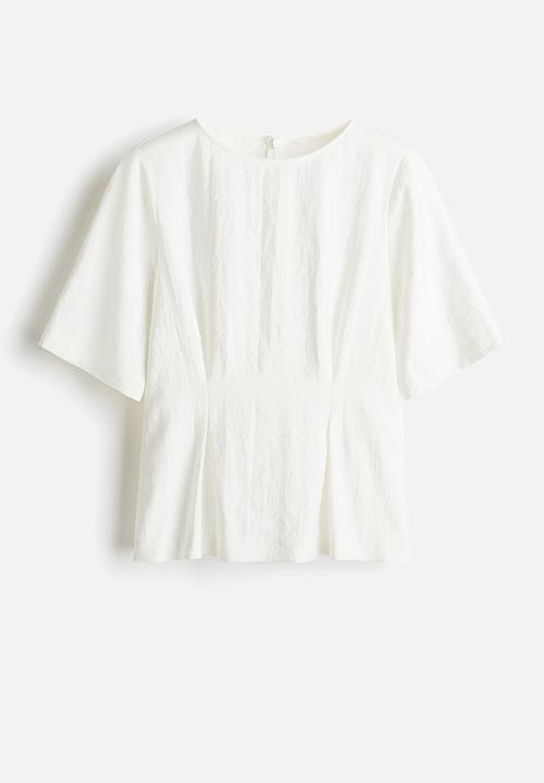 H&M - Waisted blouse - white