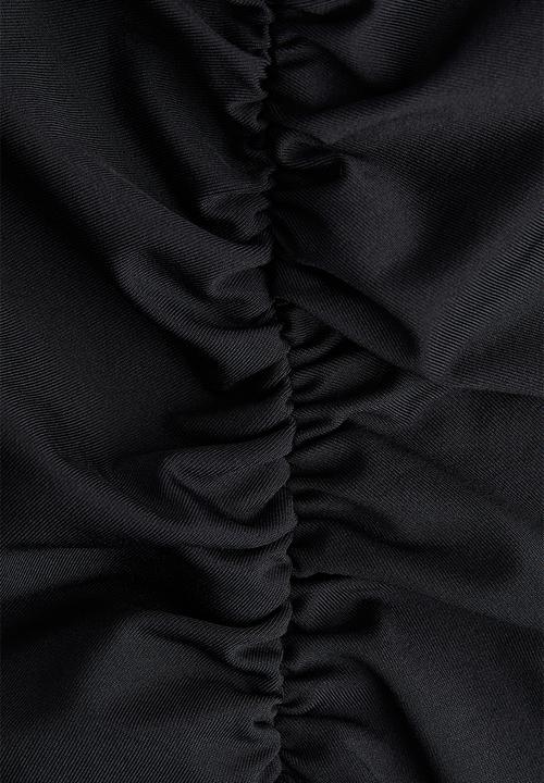 H&M - Gathered top - black
