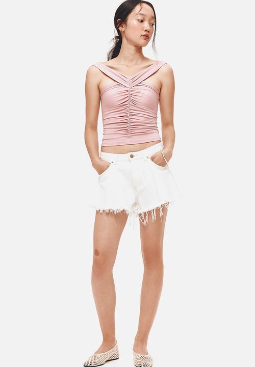 H&M - Gathered top -  light dusty pink