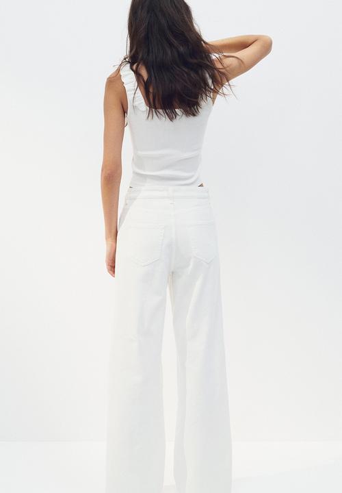 H&M - Frill-trimmed vest top - white