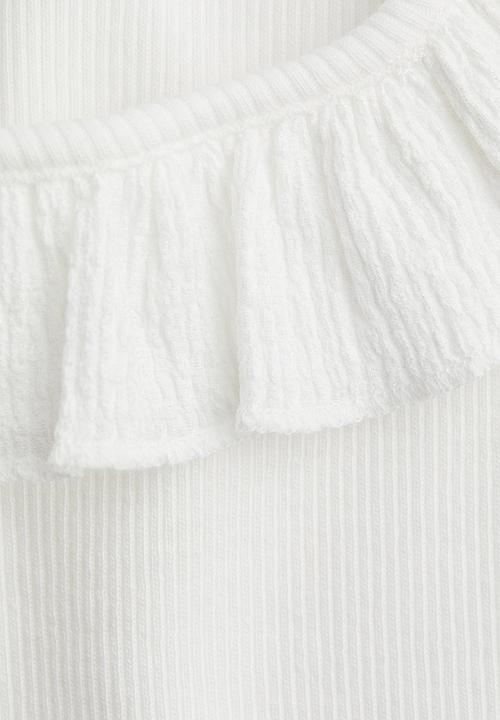 H&M - Frill-trimmed vest top - white