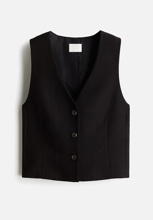 H&M - Short waistcoat - black