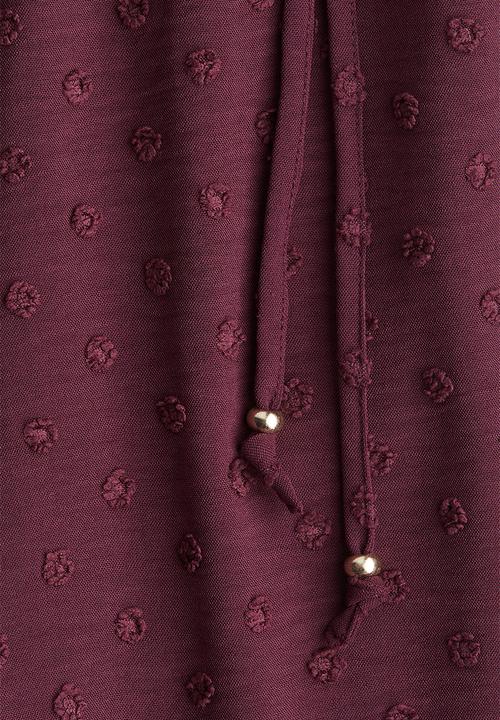 H&M - Plumeti drawstring trousers - burgundy