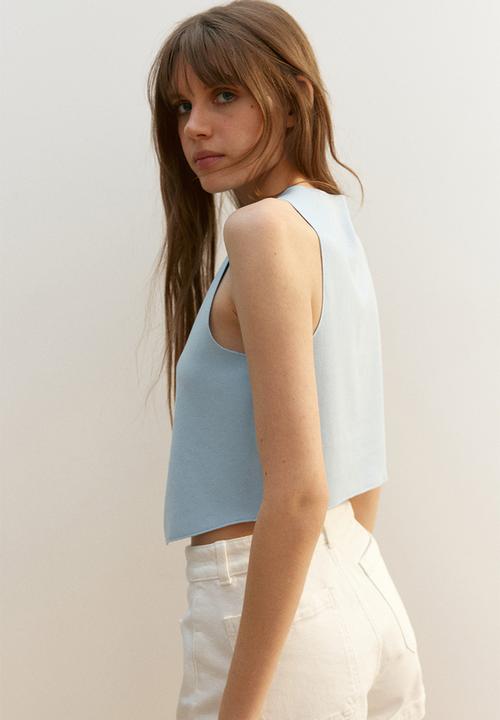 H&M - Jersey waistcoat - light blue