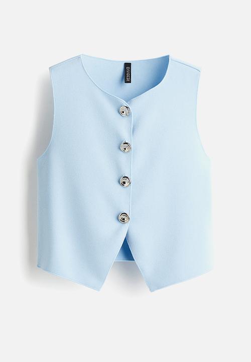 H&M - Jersey waistcoat - light blue