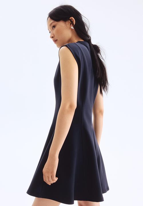 H&M - Flared-skirt mini dress - navy blue