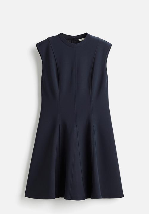 H&M - Flared-skirt mini dress - navy blue