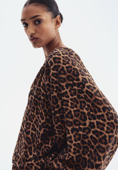 H&M - Oversized blouse - beige leopard print
