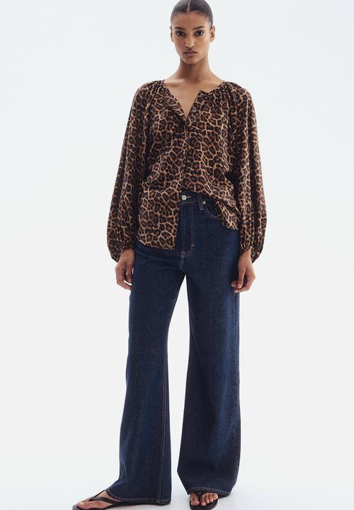 H&M - Oversized blouse - beige leopard print