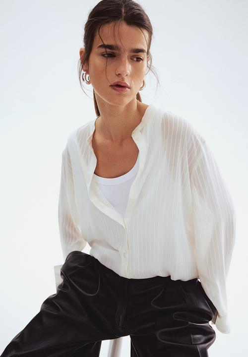 H&M - Sheer blouse - white